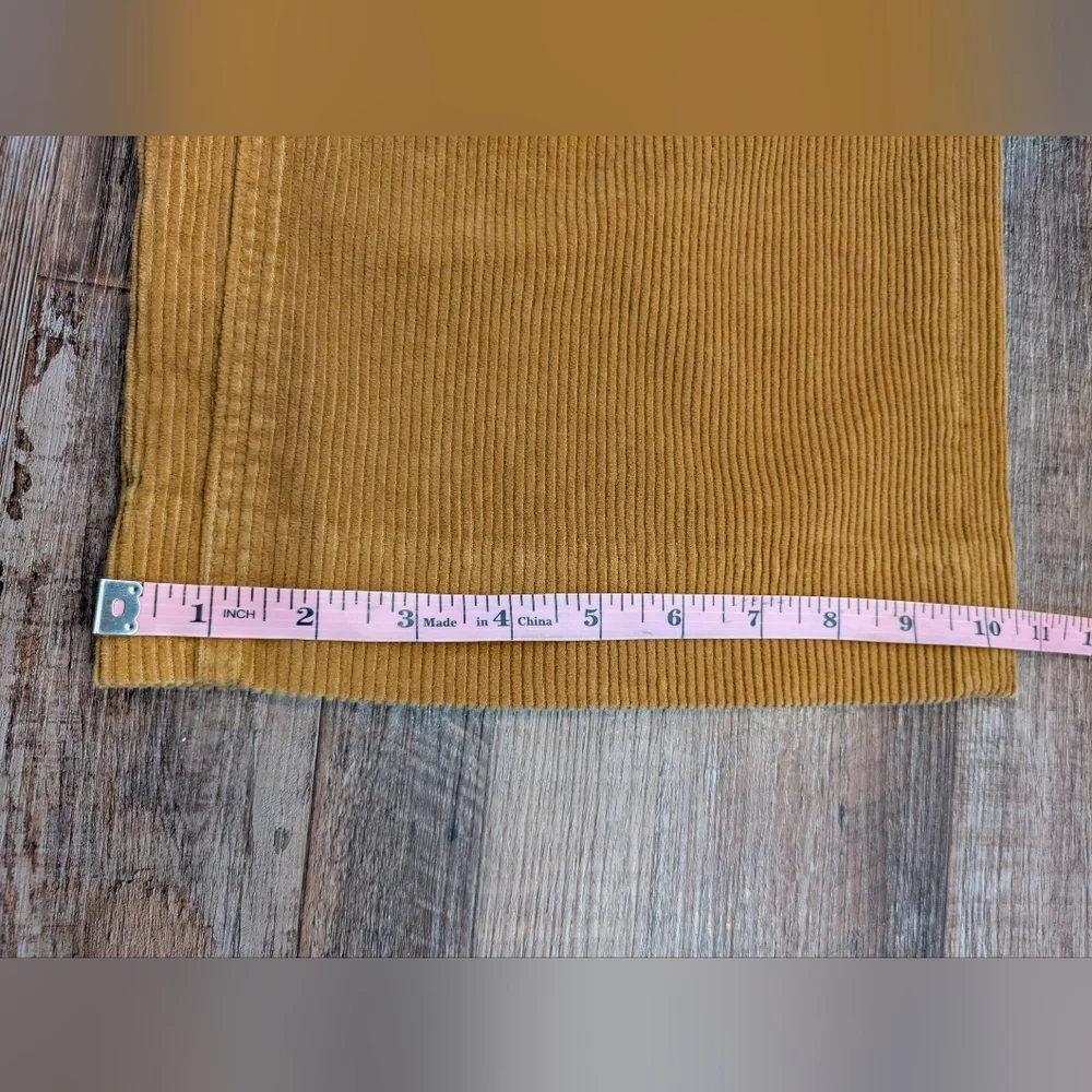 Everlane Corduroy Wide Leg Pants Trousers High Rise Mustard Brown Cotton Sz 2 - Picture 11 of 15